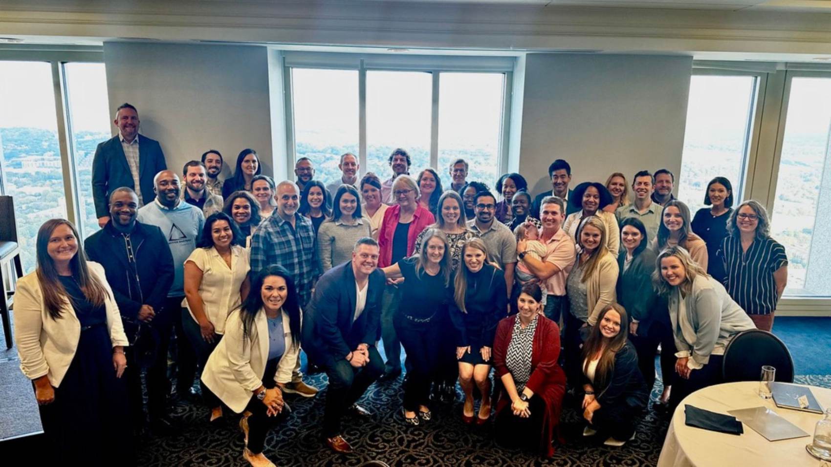 Group photo of attendees at a BIZROK leadership event